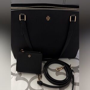 Tory Burch shoulder Tote bag and wallet set